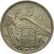 Monnaie, Espagne, Caudillo And Regent, 5 Pesetas, 1975, TB+, Copper-nickel - 5 Pesetas