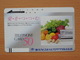 Japon Japan Free Front Bar, Balken Phonecard / 110-8957 / Cooking / Fruits Vegetables - Food