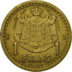 Monnaie, Monaco, Franc, Undated (1943), TB+, Cupro-Aluminium, Gadoury:MC 132 - 1922-1949 Louis II