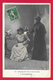 Cinq Cartes Postales Anciennes - Fantaisies - Couple - Le Bouquet De La Fiancée - Voyagées Vers Givry En Argonne - Couples
