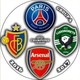 Pin Champions League 2016-2017 Group F Paris Saint-Germain Arsenal London Basel Ludogorets - Fussball