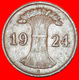 # WHEATSHEAF: GERMANY ★1 REICHSPFENNIG 1924J! LOW START ★ NO RESERVE! - 1 Rentenpfennig & 1 Reichspfennig