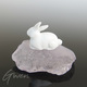 Figurine Ancienne Allemande Lapin 25 Mm Miniature Biscuit 1890 Poupée Feve Bibelot - Animals