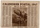 Calendrier Postal 1947 - A Haren Déchargement De Courrier Postal D'un Avion SABENA - 2 Scans - Grand Format : 1941-60