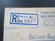 Delcampe - GB FPO Field Post Office 1959 - 1961 Forces Overseas Registered Letter Mit Zusatzfrankaturen! Prüfschein / Düsseldorf - Material Postal