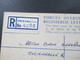 Delcampe - GB FPO Field Post Office 1959 - 1961 Forces Overseas Registered Letter Mit Zusatzfrankaturen! Prüfschein / Düsseldorf - Stamped Stationery, Airletters & Aerogrammes