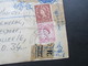 Delcampe - GB FPO Field Post Office 1959 - 1961 Forces Overseas Registered Letter Mit Zusatzfrankaturen! Prüfschein / Düsseldorf - Postwaardestukken