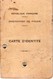 CARTE D'IDENTITE N°4316019  1954  PARIS  -RF- - Other & Unclassified