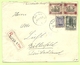 BZ 89 (opdruk Eupen)+188A+220 Op Brief AANGETEKEND Stempel EUPEN , Gemengde Frankeering !  (RARE !!!!)(B7113) - OC55/105 Eupen & Malmédy