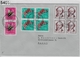 1954 Tag Der Briefmarke Luzern J153-J155/602-604 4er Block 5.XII.54 To Basel - Lettres & Documents