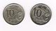 -&   AUSTRALIE   2 X 10  CENTS  1966/1979 - 20 Cents