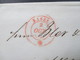 Schweiz Vorphila Roter Stempel K2 Basel. Mit Inhalt! Interessant! Bartaxe / Rotstift / 2 Tax Vermerke - ...-1845 Vorphilatelie