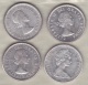 Canada 4 Pièces De 25 Cents En Argent, Elizabeth II - Canada