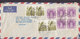 Burma Air Mail THE EAST ASIATIC Co. RANGOON 1970 Cover Brief Denmark 4x Bird Vogel Oiseau & 4-Block (2 Scans) - Myanmar (Burma 1948-...)