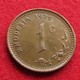 Rhodesia 1 Cent 1975 KM# 10 Lt 105 *VT Rodesia Rhodesie - Rhodesien