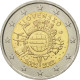 Slovaquie, 2 Euro, 10 Ans De L'Euro, 2012, SUP+, Bi-Metallic, KM:120 - Slovaquie