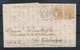 CE-15 FRANCE: Lot Avec N°43A (2) Sur Lettre Du 25/2/1871  (1er Timbre, Court à Gauche) - 1870 Emissione Di Bordeaux