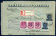 98108 BUDAPEST 1951. Helyi Ajánlott Levél Vegyes Portózással, Közte Bankjegy Portó! - Lettres & Documents
