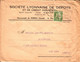 France Société Lyonnaise De Dépôts Perforé SL 28 12 1935 Nîmes Sur Type Paix (perfin) - Autres & Non Classés