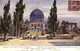 Illustrateur Signé JERUSALEM Place Du Temple Avec La Mosquée D'Omar    + Timbre 20cSurchargé O.M.F.Syrie 1. Piastre RV - Israel