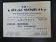 7b) BIGLIETTO FORMATO VISITA LOURDES HOTEL STELLA MATTUTINA RUE MASSAIBIELLE AVENUE PEYRAMALE 10 X 7 Cm - Etiquettes D'hotels