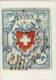 CP SUISSE  RAYON I  Avec Croix Encadrée 1851 - Timbres (représentations)