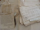 GROS LOT 260 MANUSCRITS DOCUMENTS CACHET GENERALITE MARQUES FISCALES FIN XVII A XIXe VOIR PHOTOS - Manoscritti