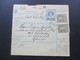 Österreich 1915 Post - Begleitadresse Creto 42 Mit 2 Zusatzfrankaturen Nr. 148 Int. Karte Rückseitig Nachporto Marke!! - Briefe U. Dokumente