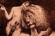 CPA Photo Gravure Forza E Amore - Force Et Amour Entre Un Lion Et Une Femme Nue Avec Des Flèches Circulée 1917/18 - Lions