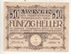 Gutschein Kassenschein 1921 - 50 Heller - 2 Scans Recto-verso - Oesterreich