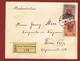 Brief Reco Ober-Hollabrunn - Wien Porto 9 Kronen 1921;  2 Scan - Briefe U. Dokumente