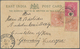 Beleg 1900, Dekorative Farbige Litho-Karte "Greetings From Calcutta" Mit Ceylon-Frankatur Nach Deutschland Gelaufen - Sonstige & Ohne Zuordnung