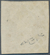 Gest. 1851, 5 C. Schwarz, König Viktor Emanuel II. Dreiseitig Vollr.,Pra.stück, FFA Raybaudi, Mi. 2000.- (Michel: 1) - Sonstige & Ohne Zuordnung