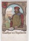 Walther V. D. Vogelweide, Mitgestempelte Vignette Südtirol 1908 Auf Litho, Signiert AS - Schriftsteller