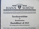 1956 Dokument / Sonderpreisliste Für Marken Deutschland Ab 1945 Hans Schütz Briefmarkengeschäft Leipzig - Advertising