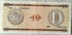 Billete Cuba. 10 Pesos. Serie D. 1985. Certificado De Divisa. Banco Nacional De Cuba - Cuba