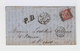 Sur Lettre Victor Emmanuel II 40 C. Rose  Oblitératiré Gros Chiffre 18 CAD Milano 1871. Cachet D'entrée Lyon.  (599) - Macchine Per Obliterare (EMA)