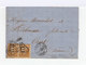 Sur Lettre Paire De Napoléon III 10 C. Bistres. Cachet à Date Valence Sur Rhône. 1867. (605) - 1849-1876: Période Classique