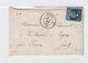 Sur Enveloppe Napoléon III 20 C. Bleu. Oblitération Losange Grands Chiffres. CAD Paris F 1862. (607) - 1849-1876: Période Classique