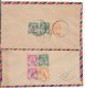 Perak 3c X 2 Diff Shades Used On 2 Airmail Cover 1950, Malaya, - Perak