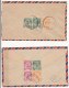 Perak 3c X 2 Diff Shades Used On 2 Airmail Cover 1950, Malaya, - Perak