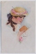 USABAL Luis Lady Woman Fashion Reading Book Hat Chapeau  1918y. Do Grójca E867 - Usabal