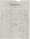 Origine GUIBRAY Clvados, Convoyeur De Station FALAISE + C N P. LAC Entête HATREL Fabrique De Bonneterie. - 1849-1876: Période Classique