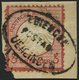 Dt. Reich 9 BrfStk, 1872, 3 Kr. Karmin, Postablagestempel THIENGEN/UEHLINGEN, Leichte Patina Sonst Prachtbriefstück, Fot - Usati
