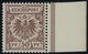 Dt. Reich 50da **, 1897, 50 Pf. Dunkellilabraun Mit Breitem Rechten Seitenrand, Postfrisch, Kabinett, Fotoattest Jäschke - Usati