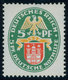 Dt. Reich 425X **, 1928, 5 Pf. Nothilfe, Wz. Stehend, Postfrisch, RR!, Unsigniert, Fotoattest H.D. Schlegel: Das Prüfstü - Gebraucht