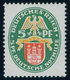 Dt. Reich 425X *, 1928, 5 Pf. Nothilfe, Wz. Stehend, Links Ein Kurzer Zahn Sonst Pracht, Fotoattest H.D. Schlegel, Mi. 4 - Gebraucht
