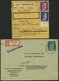 Delcampe - LOTS 1941-45, Partie Von 47 Verschiedenen Belegen Mit Hitler-Freimarken Frankaturen, Teils Seltene Kombinationen, Meist - Storia Postale