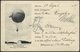 BALLON-FAHRTEN 1897-1916 20.9.19011, Deutscher Touring-Club Abt. Luftschiffahrt München, Abwurf Vom Ballon TOURING-CLUB  - Airships