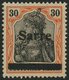 SAARGEBIET 10yI *, 1920, 30 Pf. Dunkelrotorange/schwarz Auf Orangeweiß, Type I, Falzrest, Pracht, Kurzbefund Braun, Mi.  - Sonstige & Ohne Zuordnung